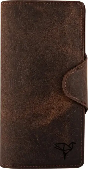 Portofol unisex, lëkurë natyrale, ngjyrë kafe, Zoozie Bags, Axel