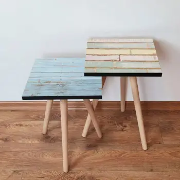 Set tavolinash të vendosshme, Skye Decor, 2Shp439, ngjyrë kaltër, 2 copë