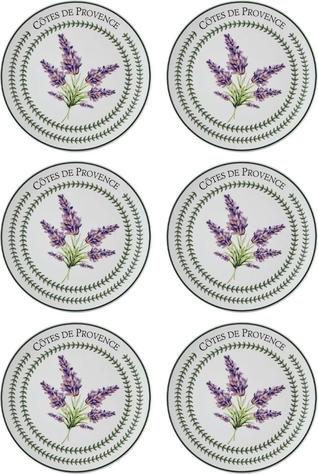 Set pjatash ëmbëlsirash qeramike (6 copë), Hermia, PRC0002 - 7