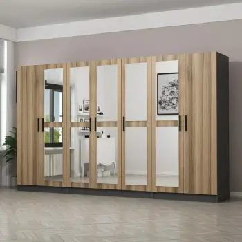 Dollap Skye Decor, ngjyrë antracit, 315x190x52cm