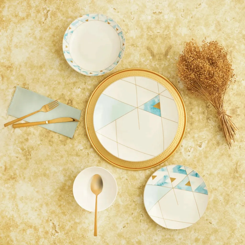 Set enësh për drekë (24 copë), Hermia Concept, aqua - 1