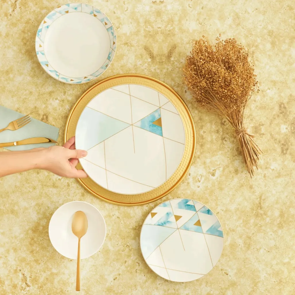 Set enësh për drekë (24 copë), Hermia Concept, aqua - 2