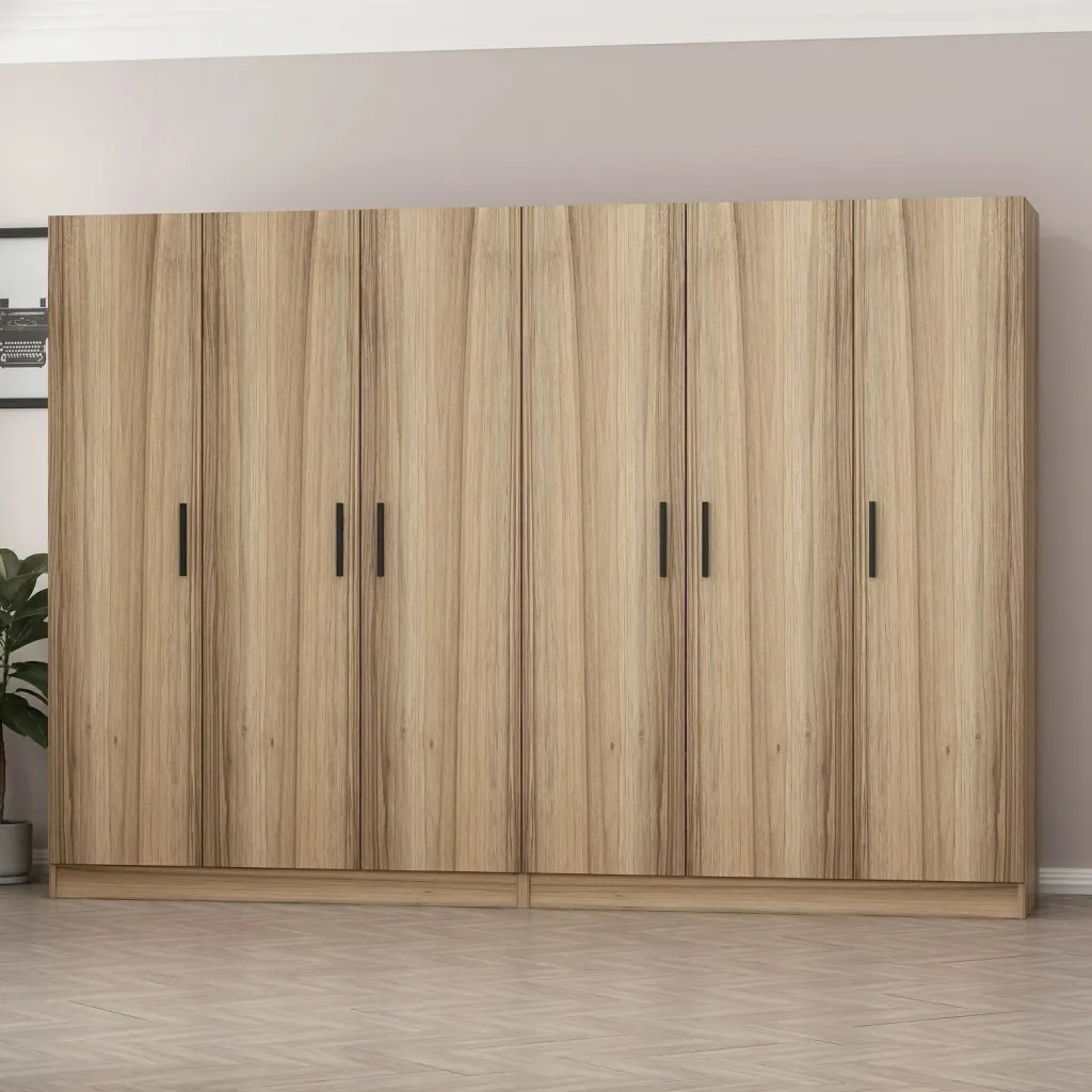 Dollap garderobe Skye Decor, ngjyrë dore, 270x190x52cm - 3