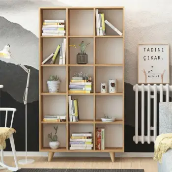Raft librash Skye Decor, ngjyrë lisi, Zipa