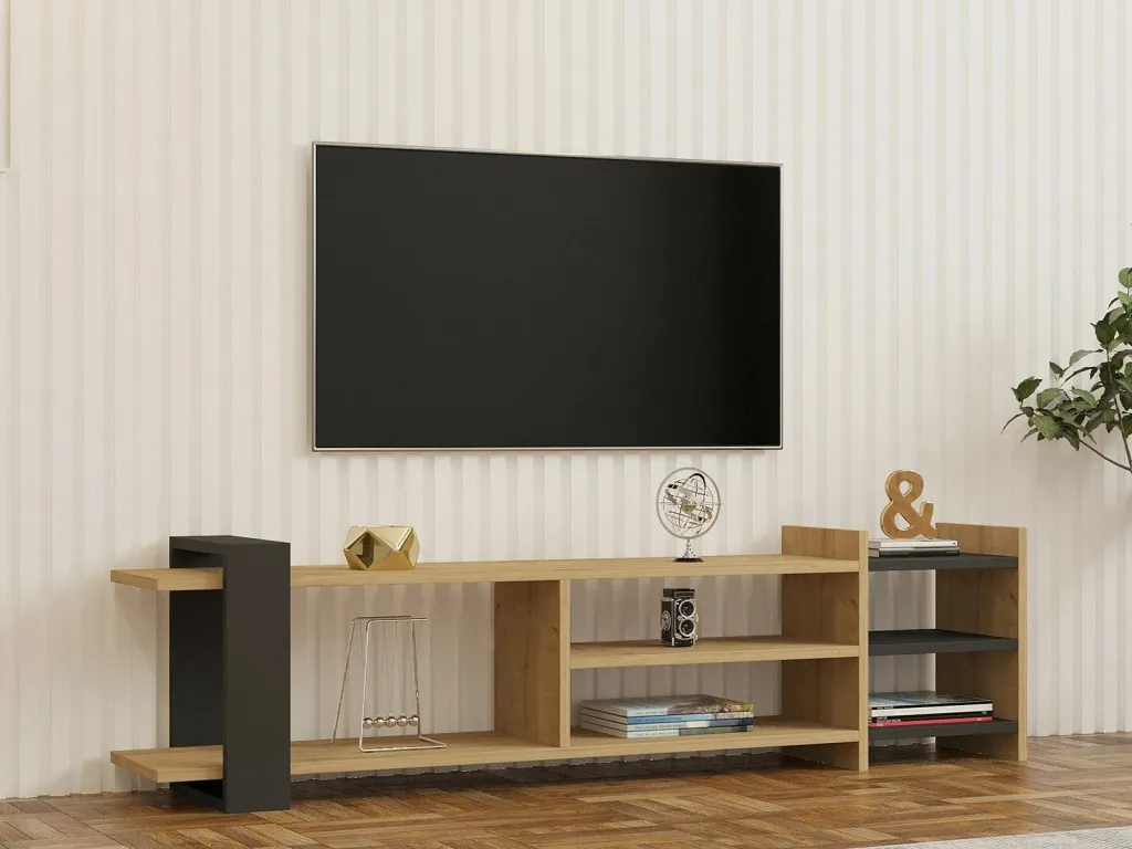 Komodë TV Skye Decor, Elis, ngjyrë safir dhe antracit - 1