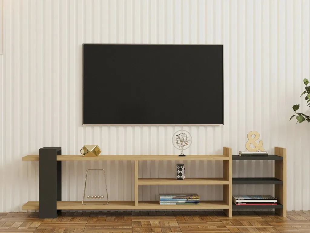 Komodë TV Skye Decor, Elis, ngjyrë safir dhe antracit - 2