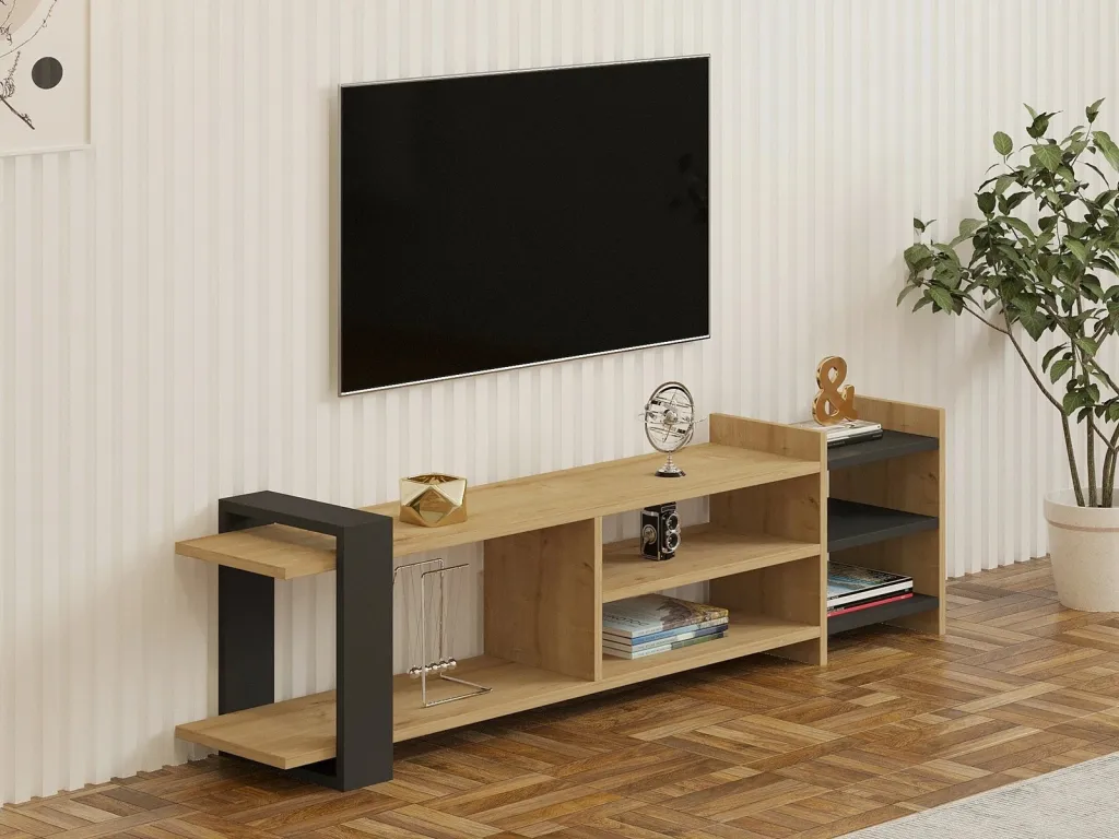Komodë TV Skye Decor, Elis, ngjyrë safir dhe antracit - 3