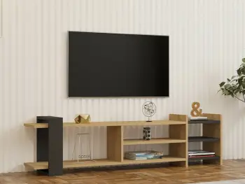 Komodë TV Skye Decor, Elis, ngjyrë safir dhe antracit