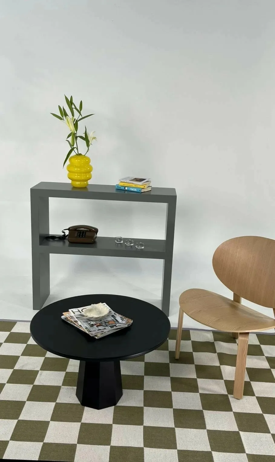 Tavolinë kafeje Skye Decor, Lilyum 42, e zezë - 3