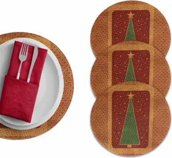 Set nënshtruesish tavoline Hermia Concept, shumëngjyrësh, 4 copë, 37cm