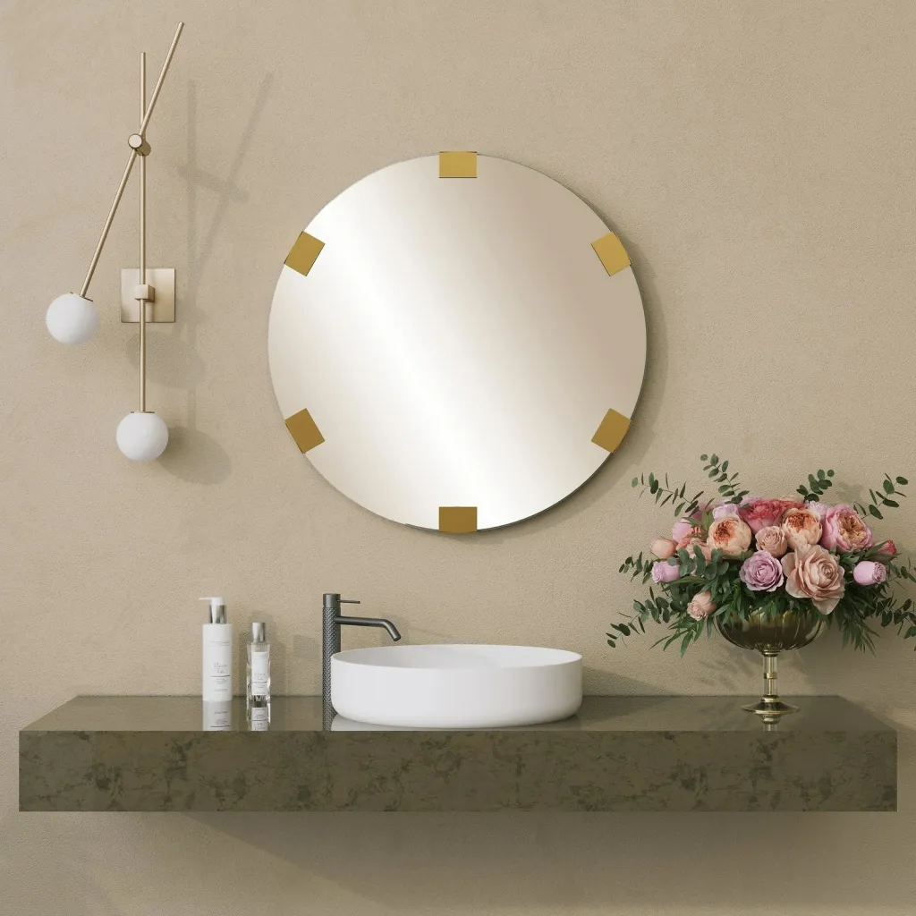 Pasqyrë dekorative, ngjyrë ari, Skye Decor, Chakra Mirror - 2