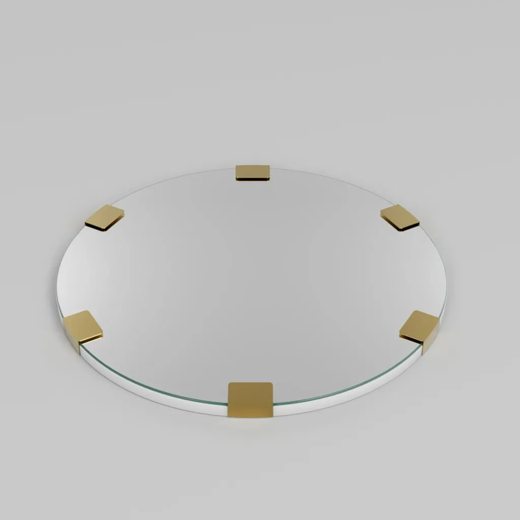 Pasqyrë dekorative, ngjyrë ari, Skye Decor, Chakra Mirror - 7