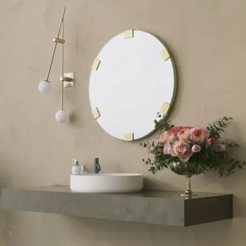 Pasqyrë dekorative, ngjyrë ari, Skye Decor, Chakra Mirror