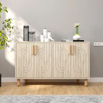Konsol Skye Decor, ngjyrë travertine, Rodney