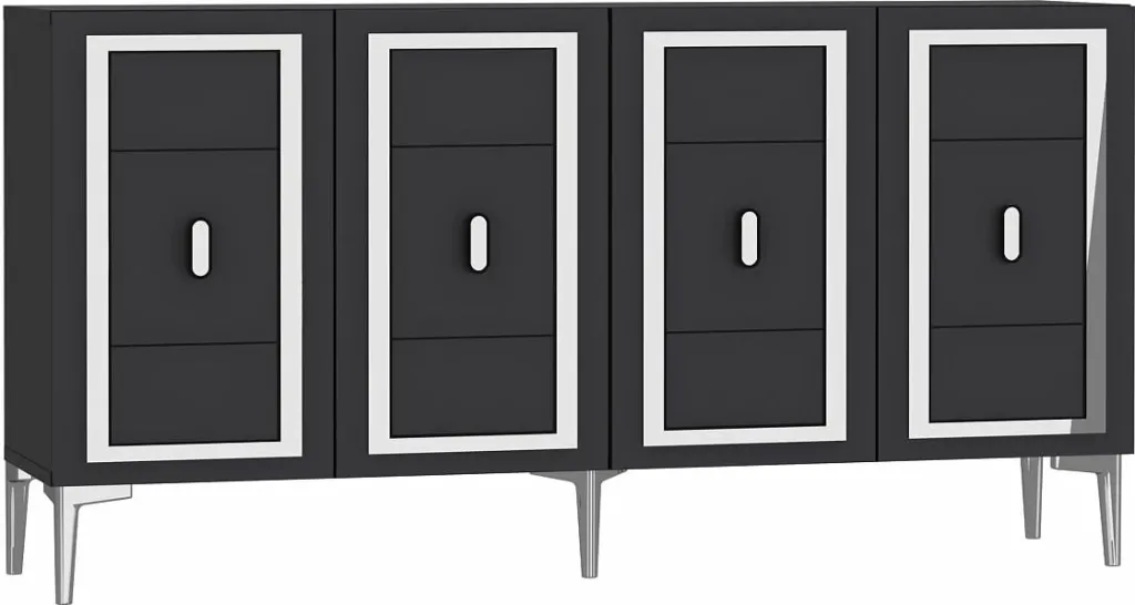 Konsolë Skye Decor, Orion, anthracite, argjend - 4