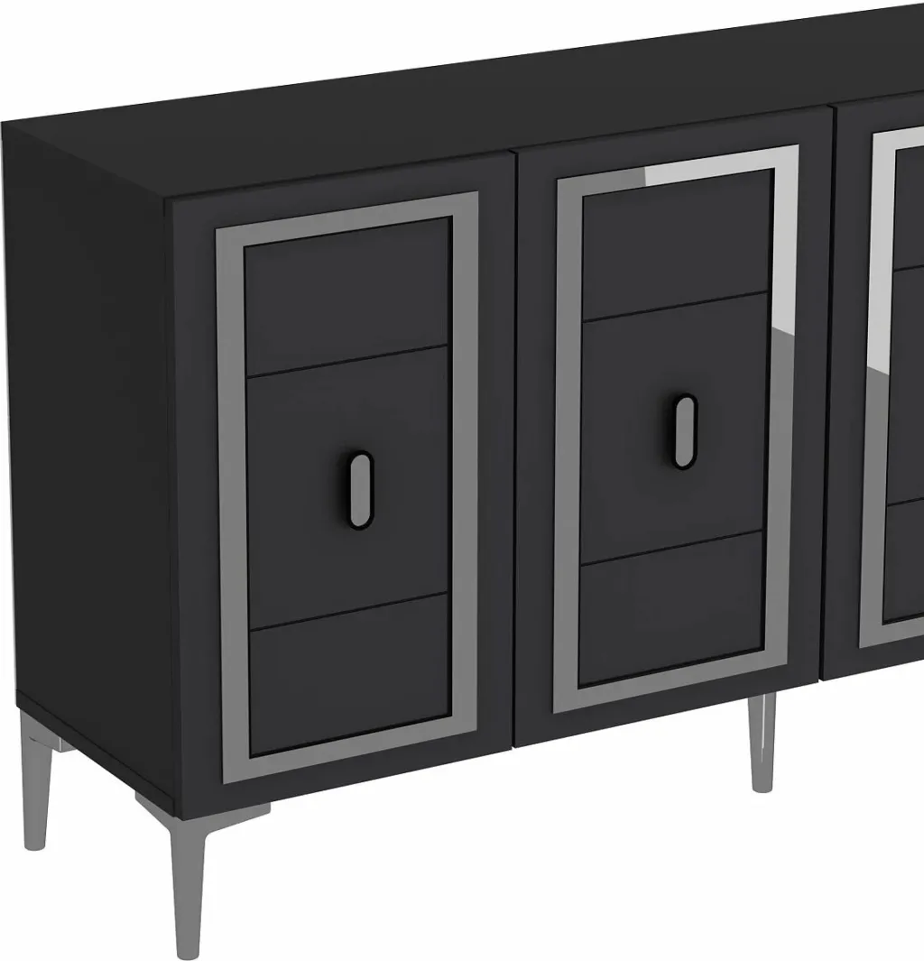 Konsolë Skye Decor, Orion, anthracite, argjend - 5