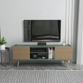 Komodë TV Skye Decor, Ekvador, ngjyrë kafe e çelët dhe e gjelbër