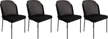 Set karrigesh (4 copë) Skye Decor, Dore-150 V4, ngjyrë gri dhe e zezë