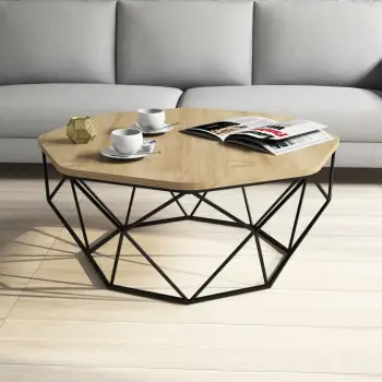 Tavolinë kafeje Skye Decor, model Diamond, ngjyrë lisi