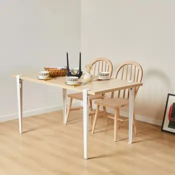 Tavolinë ngrënieje Skye Decor, Eurotas, dru dhe e bardhë