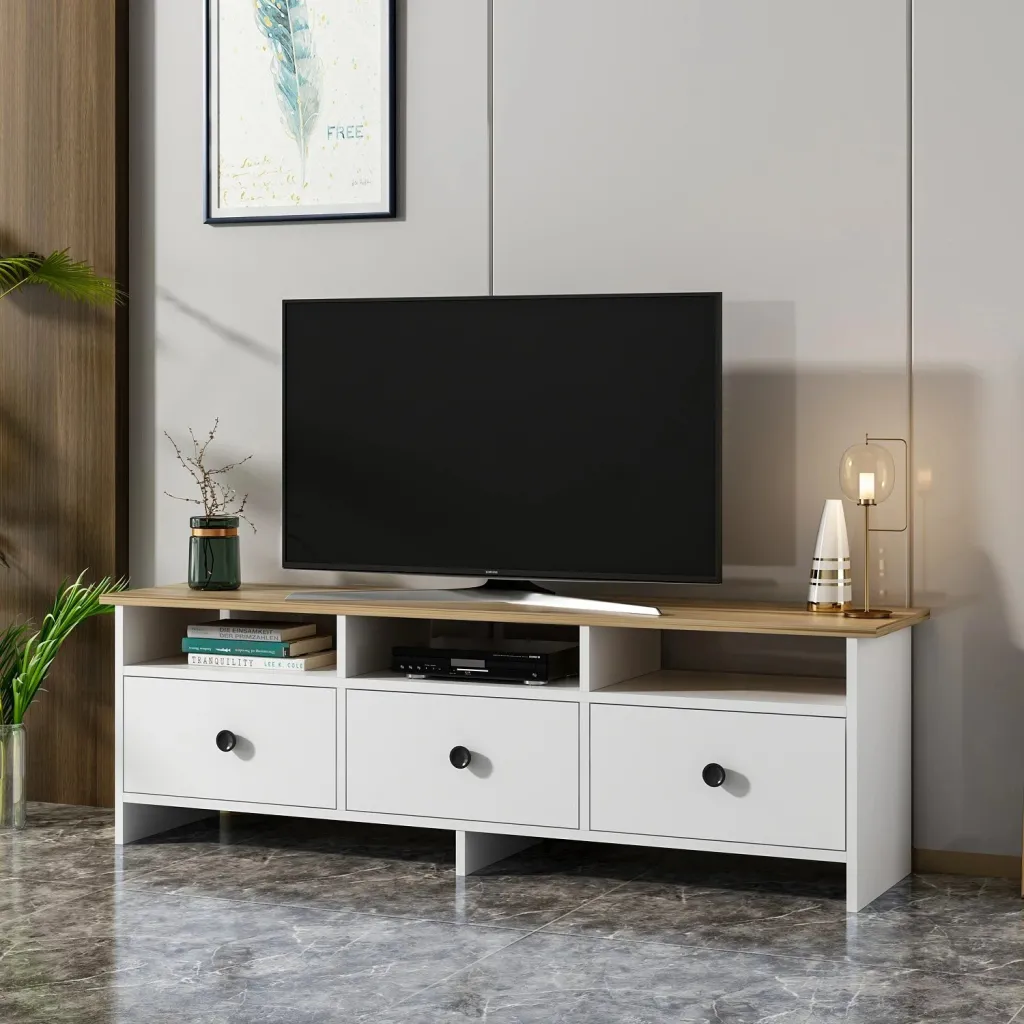 Komodë TV Skye Decor, Oslo, e bardhë-safir - 2
