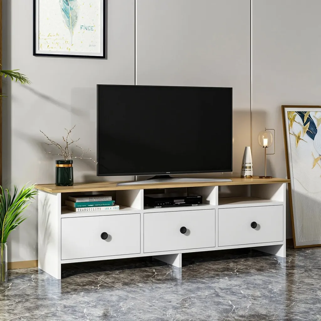 Komodë TV Skye Decor, Oslo, e bardhë-safir - 3