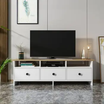 Komodë TV Skye Decor, Oslo, e bardhë-safir