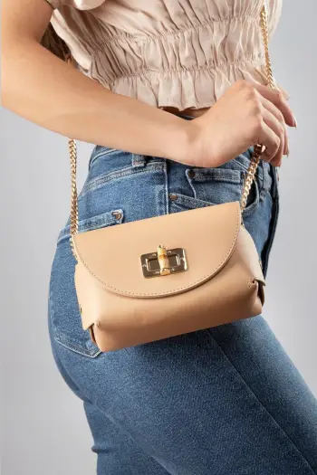 Çantë supi Zoozie Bags, ngjyrë mink, Fonte