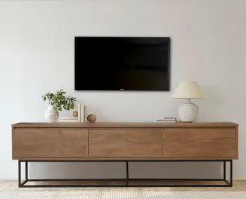Komodë për TV Skye Decor, Milo 180, ngjyrë arre dhe e zezë