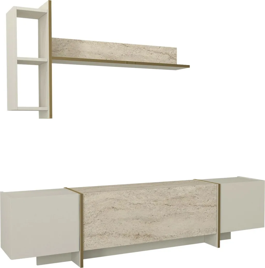 Njësi TV Skye Decor, ngjyrë travertin-sandstone, Veyron - 7