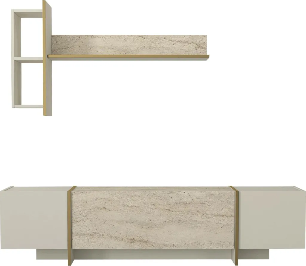 Njësi TV Skye Decor, ngjyrë travertin-sandstone, Veyron - 9