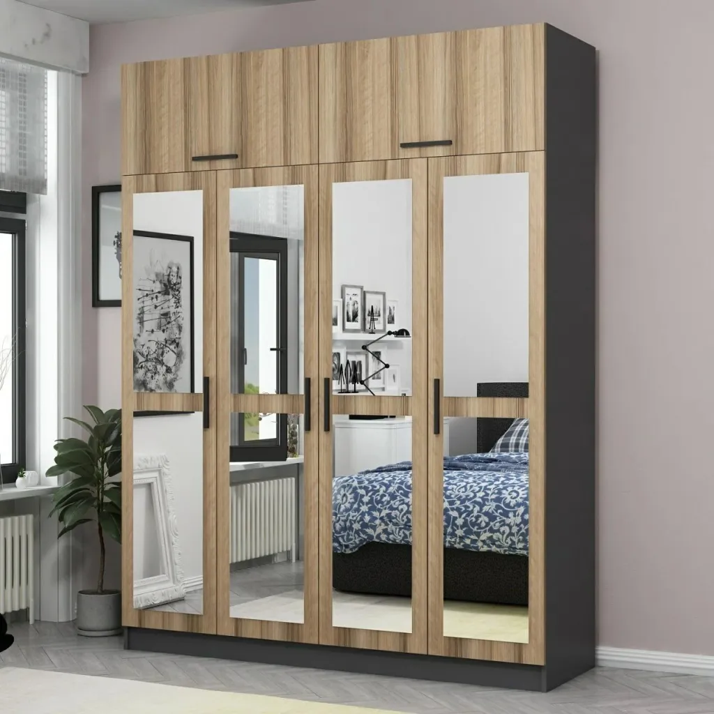 Dollap garderobe, ngjyrë dore, Skye Decor, 180x255x52 cm - 1