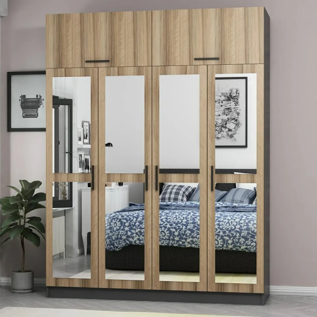 Dollap garderobe, ngjyrë dore, Skye Decor, 180x255x52 cm - 3