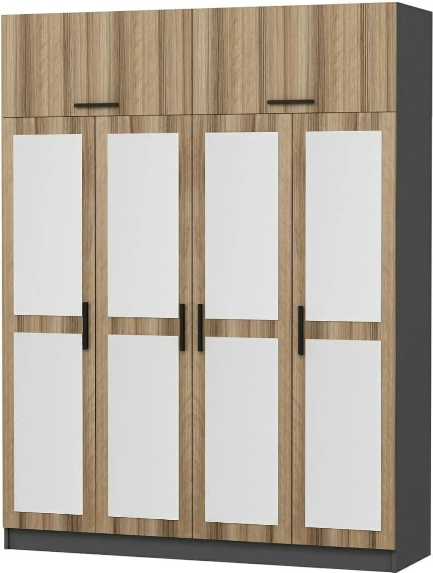 Dollap garderobe, ngjyrë dore, Skye Decor, 180x255x52 cm - 6
