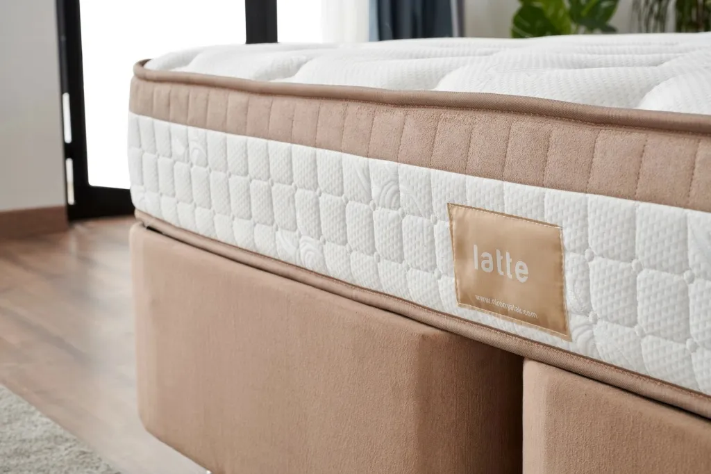Dyshek dopio Skye Decor, Latte, 200x200 cm, i fortë - 4