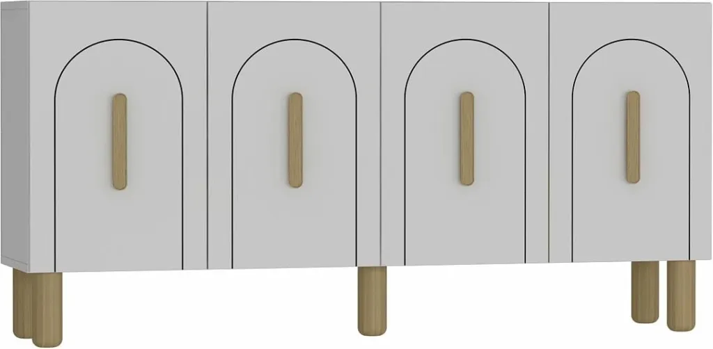 Konsol Skye Decor, e bardhë, lisi safir - 4