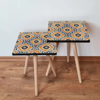 Set tavolinash të mbivendosura, shumëngjyrëshe, Skye Decor, 2Shp29 (2 copë)