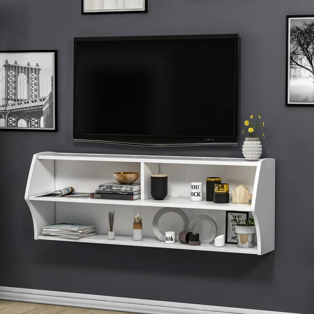 Komodë TV, ngjyrë e bardhë, Skye Decor, Sofya - 3