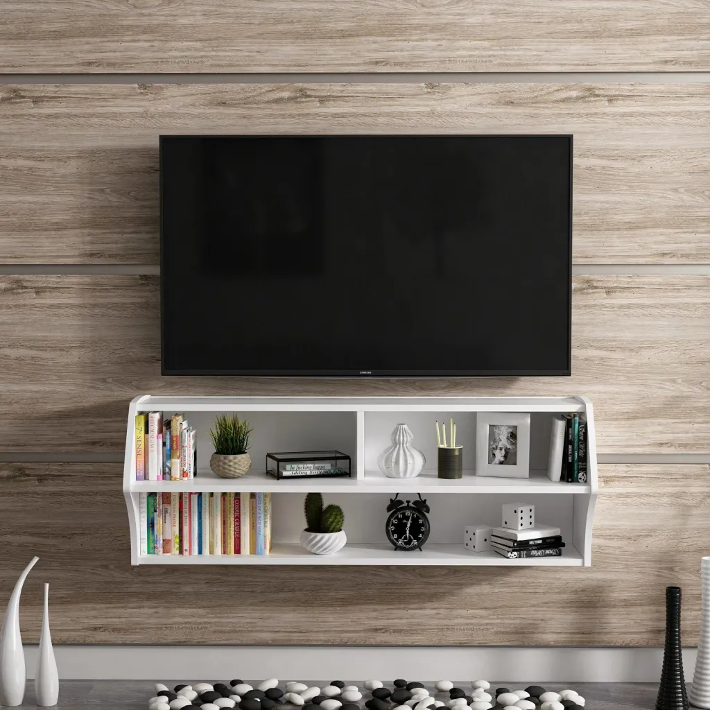 Komodë TV, ngjyrë e bardhë, Skye Decor, Sofya - 5