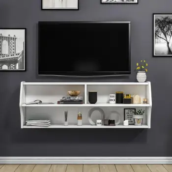 Komodë TV, ngjyrë e bardhë, Skye Decor, Sofya