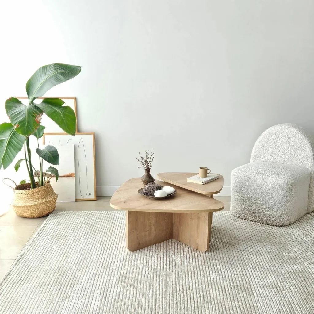 Set tavolinash kafeje Skye Decor, Ballare, ngjyrë lis safir - 4