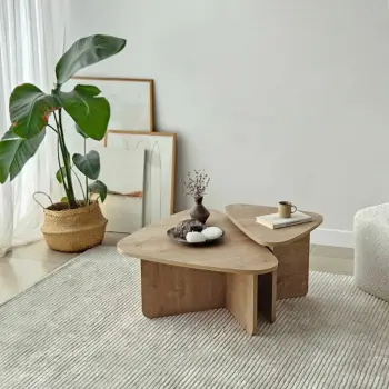 Set tavolinash kafeje Skye Decor, Ballare, ngjyrë lis safir