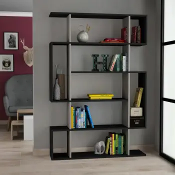 Raft librash Skye Decor, antracit, moka e çelët
