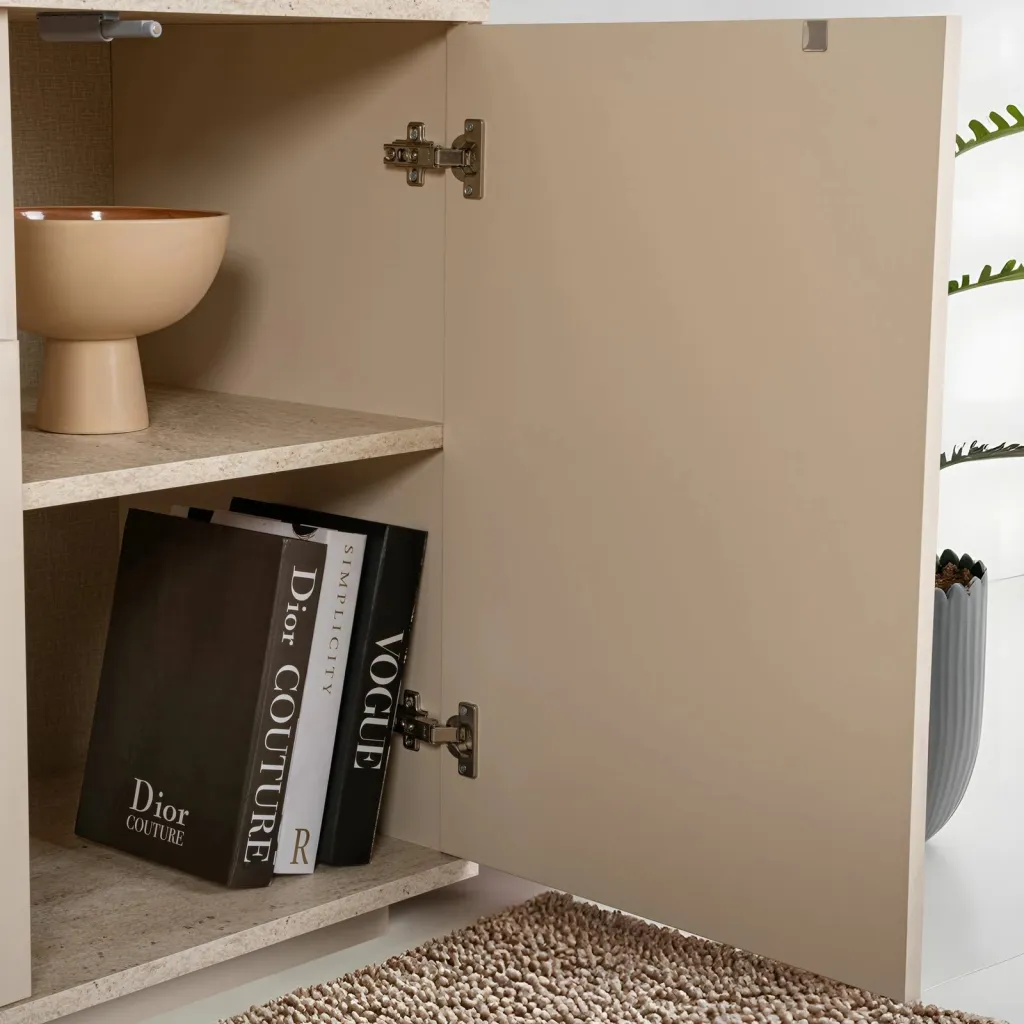 Konsol Skye Decor, Arista - ngjyrë mink, travertin - 4