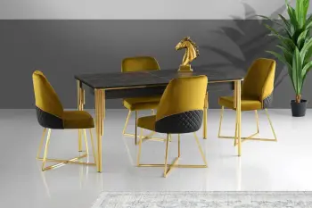 Tavolinë ngrënieje e zgjatshme Skye Decor, Damla - 1101