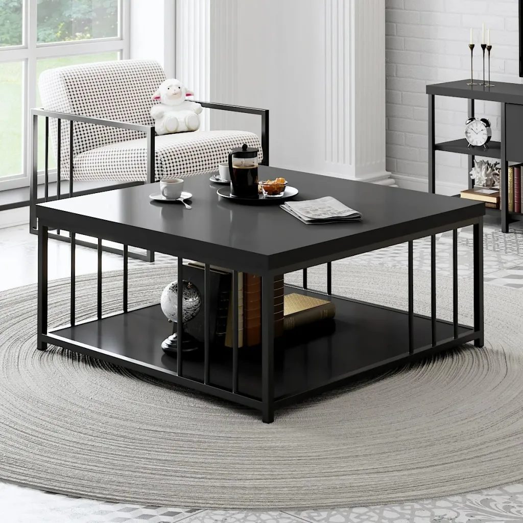 Tavolinë kafeje Skye Decor, anthracite, e zezë - 3