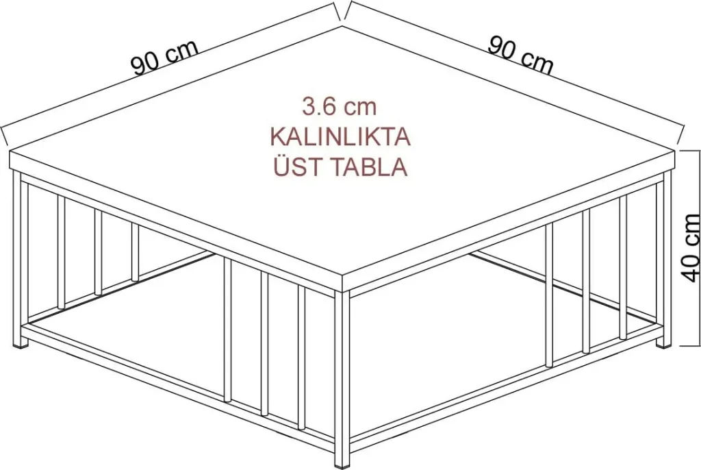 Tavolinë kafeje Skye Decor, anthracite, e zezë - 6