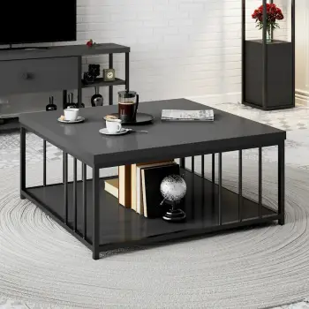 Tavolinë kafeje Skye Decor, anthracite, e zezë