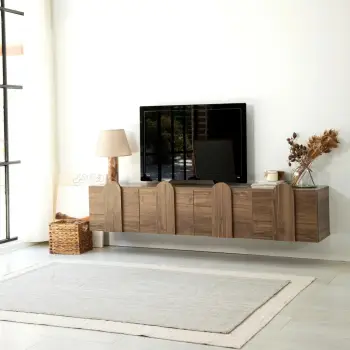 Komodë TV Skye Decor, Line, ngjyrë arre