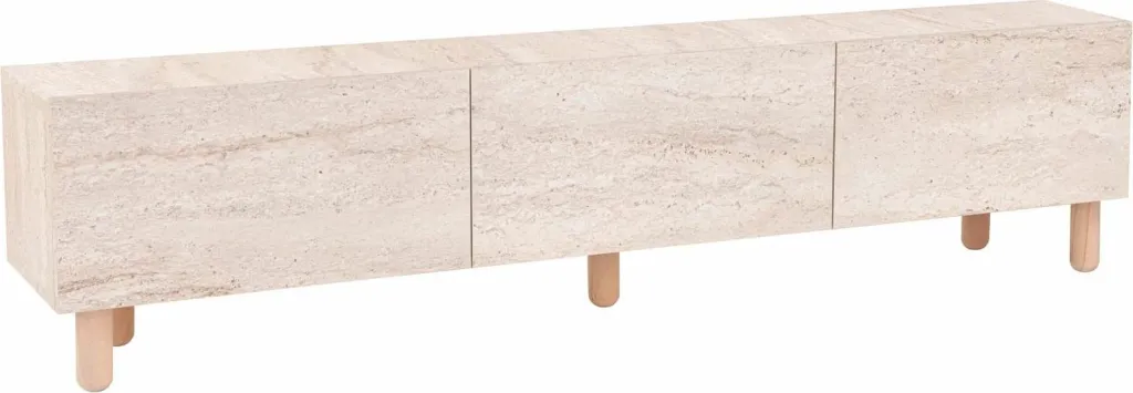 Komodë TV Skye Decor, ngjyrë travertine, Alvin - 6